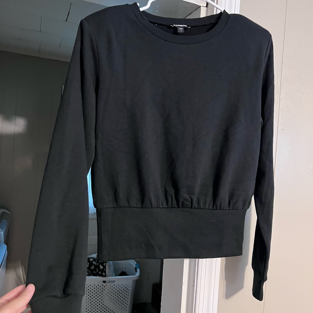 Thick sweater shirt express padded shoulders nwt